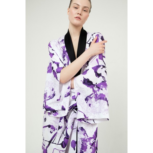 Purple kimono (print dragons)