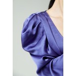 Violet puff sleeve mini dress