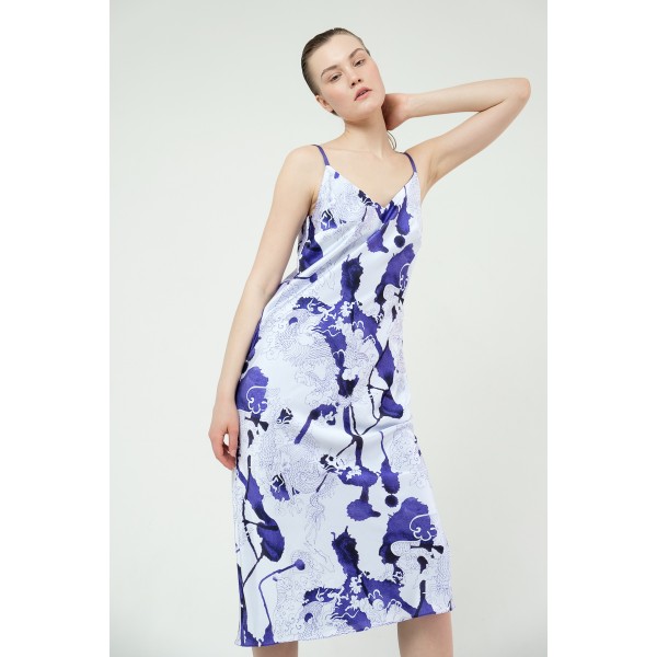 Violet Reversible Slip Dress (Dragon Print)