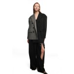 Пиджак папика (черный +серый в полоску)