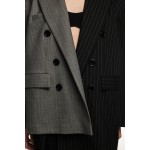 Пиджак папика (черный в полоску+серый в полоску)