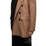 Пиджак папика (бежевый в полоску+черный)