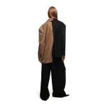 Пиджак папика (бежевый в полоску+черный в полоску)