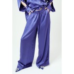 Purple viscose palazzo trousers