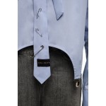 Рубашка клерка c галстуком голубого цвета
