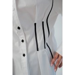 White shirt with wing sleeves and contrast black lines