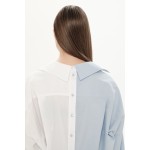 Boyfriend's shirt (white+blue)