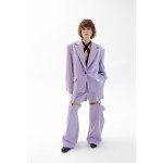Transformer suit with lavender garters